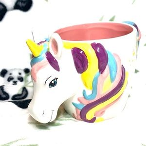 Large Fancy 3D Star and Rainbow Unicorn Mug
